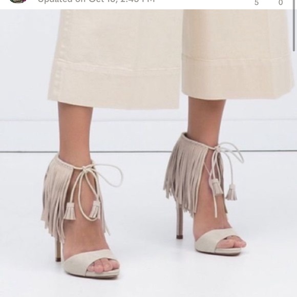 Zara brand new fringe heels - Picture 1 of 5
